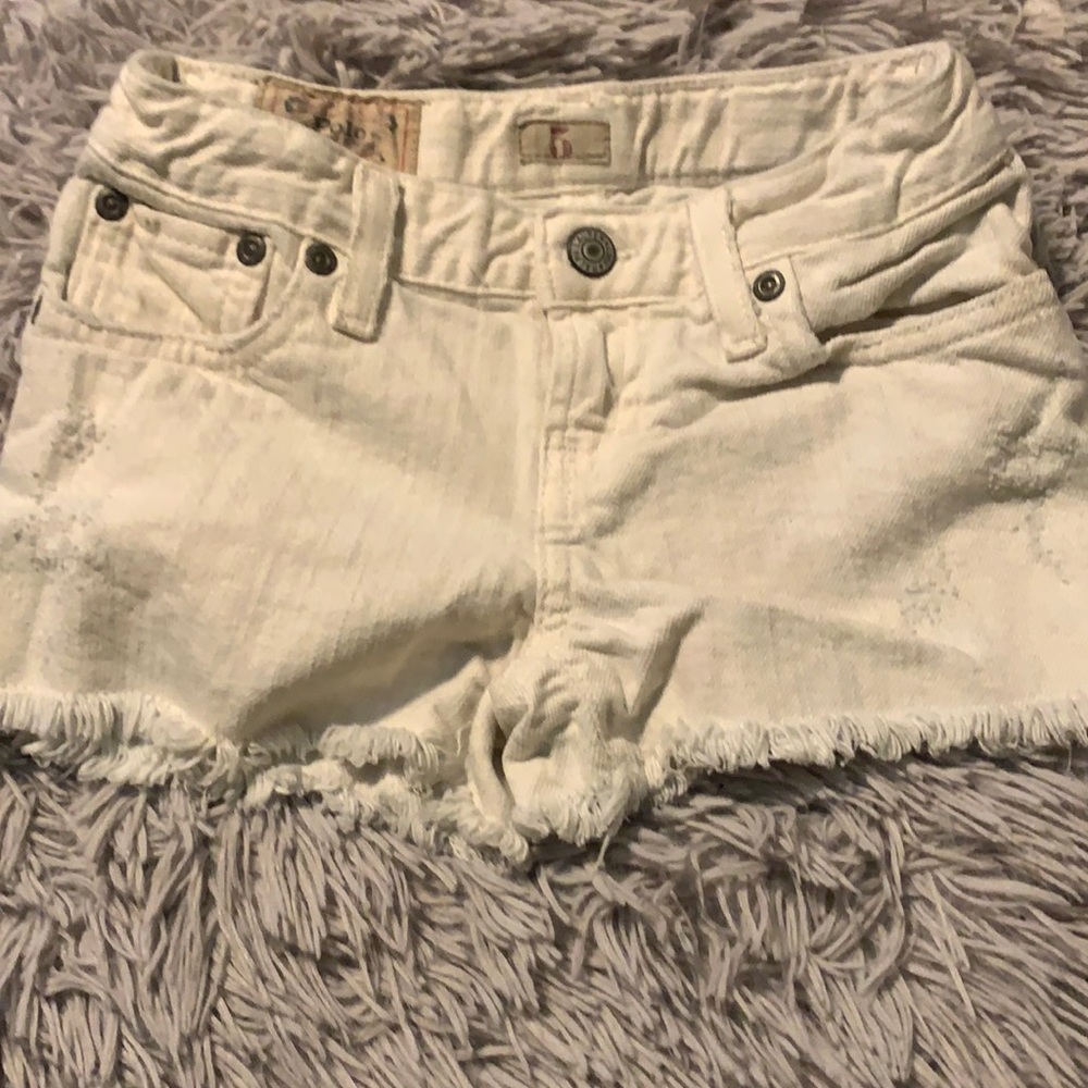 Girls White Cream Shorts Size 5
